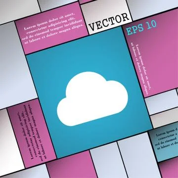 Cloud  icon sign. Modern flat style for your design. Vector Stock Illustration