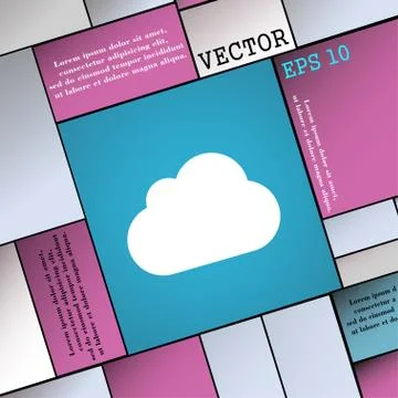 Cloud icon sign. Modern flat style for your design. Vector イラスト素材