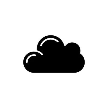 Cloud icon silhouette design template isolated Stock Illustration