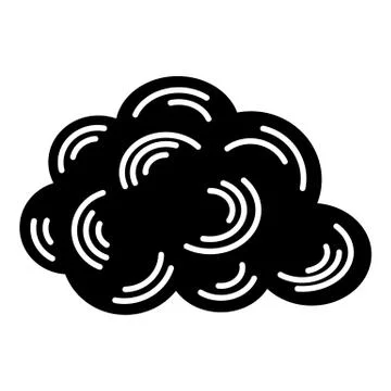 Cloud icon, simple black style Illustrazione stock