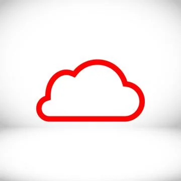 Cloud icon stock vector illustration flat design Stock Illustration
