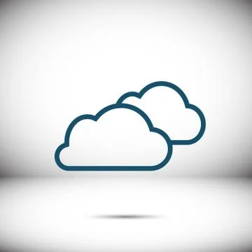 Cloud icon stock vector illustration flat design 스톡 일러스트