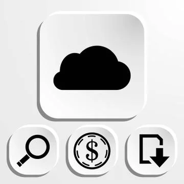 Cloud icon stock vector illustration flat design Stock Illustration
