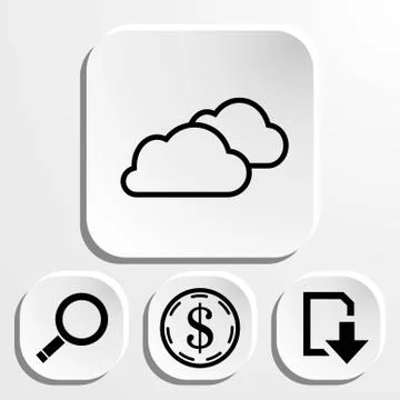 Cloud icon stock vector illustration flat design イラスト素材