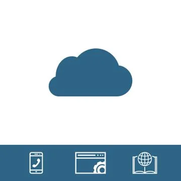 Cloud icon stock vector illustration flat design Ilustração Stock