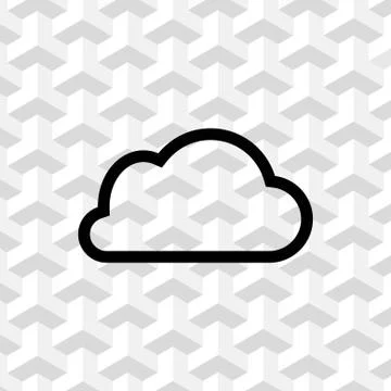 Cloud icon stock vector illustration flat design Stock Illustration