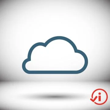 Cloud icon stock vector illustration flat design Stock Illustration