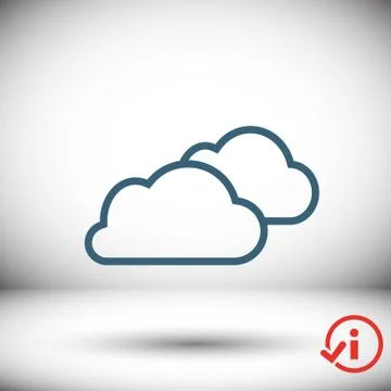Cloud icon stock vector illustration flat design Stock Illustration