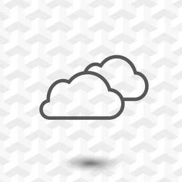 Cloud icon stock vector illustration flat design Stock Illustration