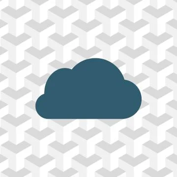 Cloud icon stock vector illustration flat design Stock Illustration