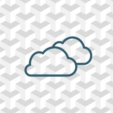 Cloud icon stock vector illustration flat design Stock Illustration