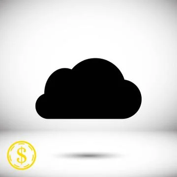 Cloud icon stock vector illustration flat design Stock Illustration