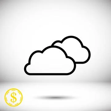 Cloud icon stock vector illustration flat design 스톡 일러스트