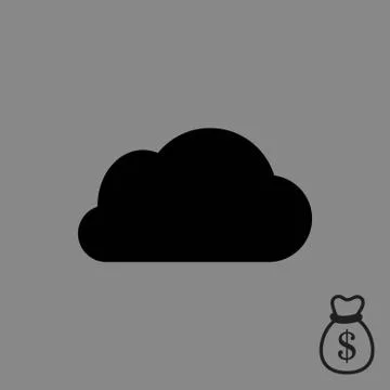 Cloud icon stock vector illustration flat design Stock Illustration