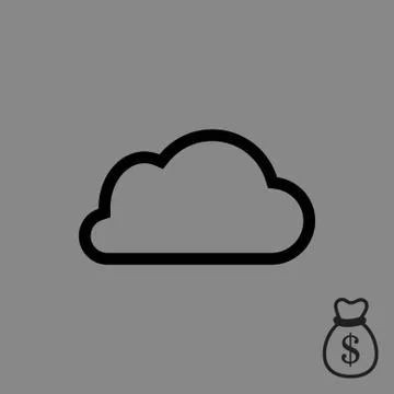 Cloud icon stock vector illustration flat design イラスト素材