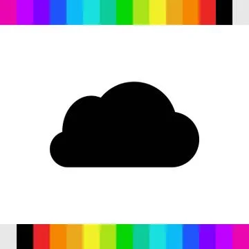 Cloud icon stock vector illustration flat design Stock Illustration