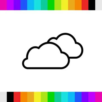 Cloud icon stock vector illustration flat design Stock Illustration