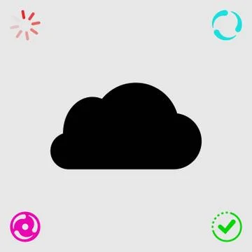 Cloud icon stock vector illustration flat design Stock Illustration