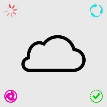 Cloud icon stock vector illustration flat design イラスト素材