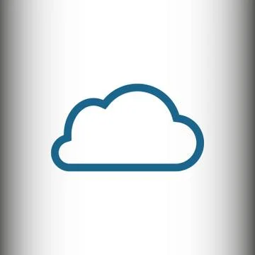 Cloud icon stock vector illustration flat design Stock Illustration