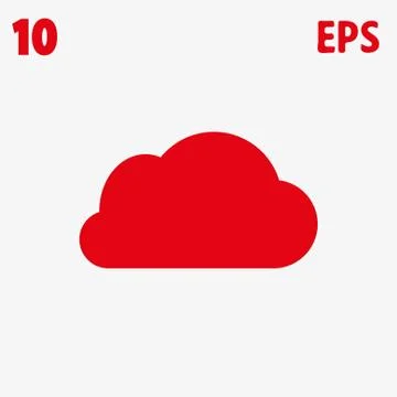 Cloud icon stock vector illustration flat design Stock Illustration