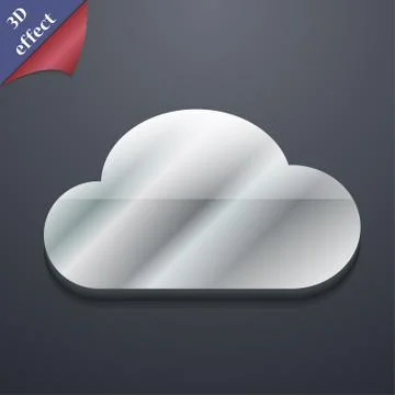 Cloud  icon symbol. 3D style. Trendy, modern design with space for your text  Stock Illustration