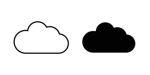 Cloud icon symbol. Flat Vector illustration 스톡 일러스트