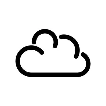 Cloud icon. Symbol of online storage. Outline modern design element. Simple 스톡 일러스트