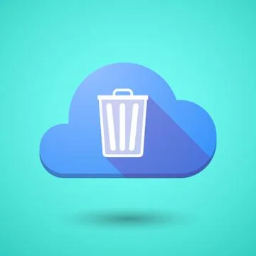 Cloud icon with a trash can Stock-Illustration