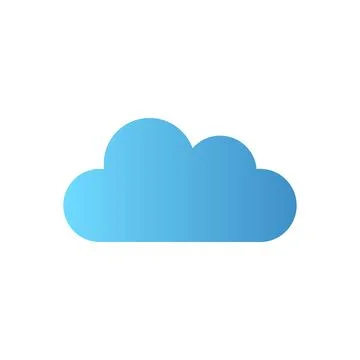 Cloud icon in trendy flat design Stock Illustration