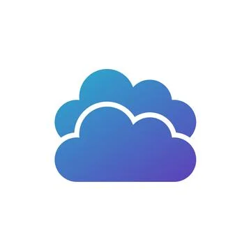 Cloud icon in trendy flat design Stock Illustration