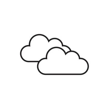 Cloud icon in trendy flat design Stock Illustration