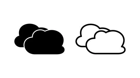 Cloud icon vector. cloud data. cloud services Stock Illustration