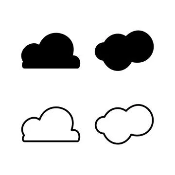 Cloud icon vector. cloud data. cloud services Illustrazione stock