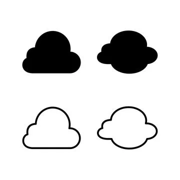 Cloud icon vector. cloud data. cloud services Stock Illustration