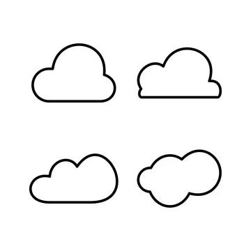 Cloud icon vector. cloud data. cloud services Stock Illustration