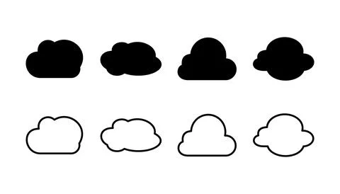Cloud icon vector. cloud data. cloud services Illustrazione stock