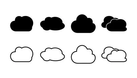 Cloud icon vector. cloud data. cloud services Stock Illustration