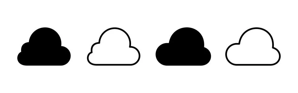 Cloud icon vector. cloud data. cloud services Illustrazione stock