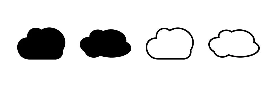 Cloud icon vector. cloud data. cloud services Stock Illustration