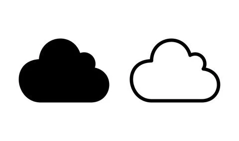 Cloud icon vector. cloud data. cloud services Stock Illustration