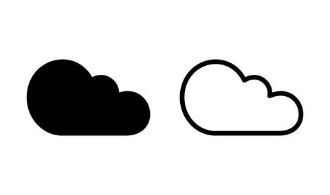 Cloud icon vector. cloud data. cloud services Stock Illustration