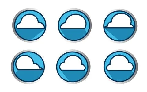 Cloud icon vector , Cloud illustration. Flat design style Stock Illustration