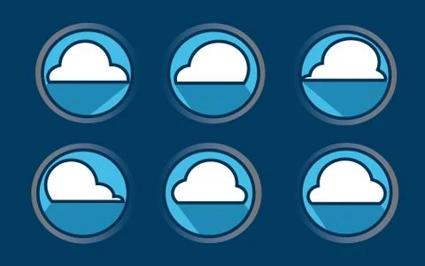 Cloud icon vector , Cloud illustration. Flat design style Stock Illustration