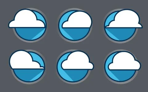 Cloud icon vector , Cloud illustration. Flat design style Stock Illustration