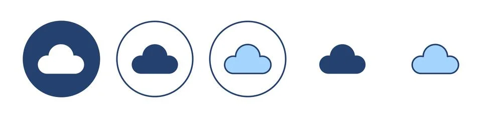 Cloud icon vector. cloud sign and symbol Stock Illustration