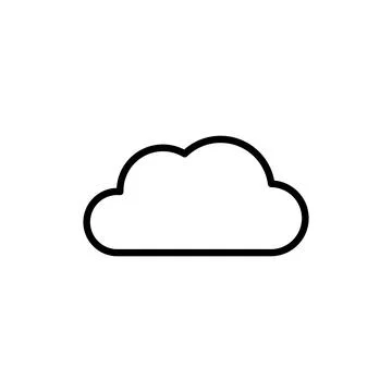 Cloud icon vector. cloud sign and symbol Stock Illustration