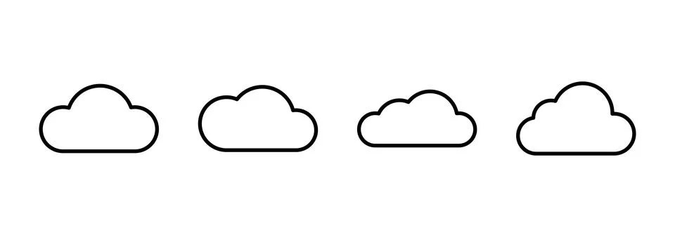 Cloud icon vector. cloud sign and symbol Stock Illustration