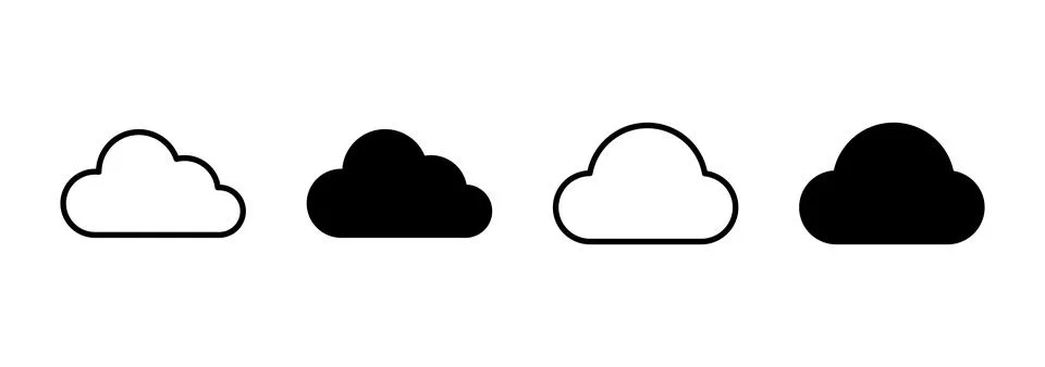Cloud icon vector. cloud sign and symbol Illustrazione stock