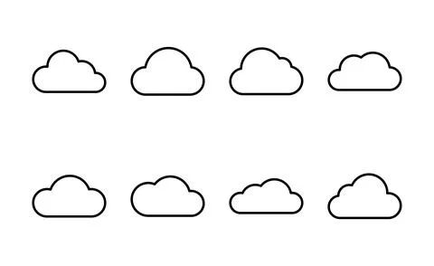 Cloud icon vector. cloud sign and symbol Stock Illustration